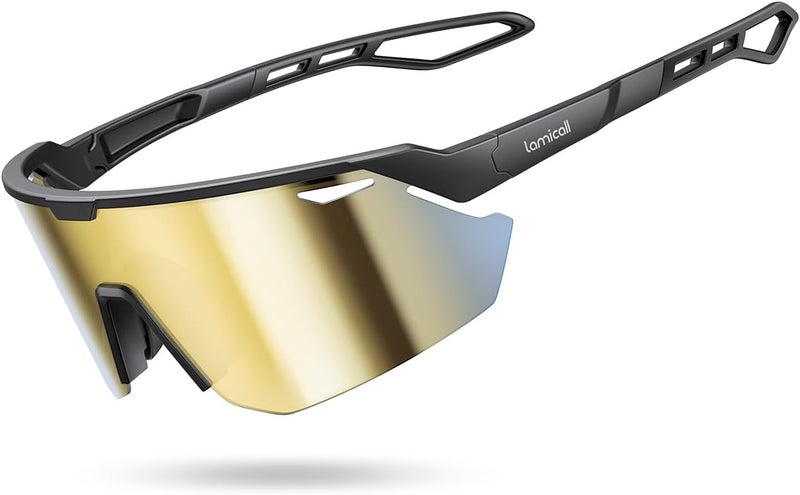 Lamicall 24g Polarized Sports Sunglasses for Men Women - UV400 Protection Sun Glasses for Running Cycling Baseball Fishing - Image 1